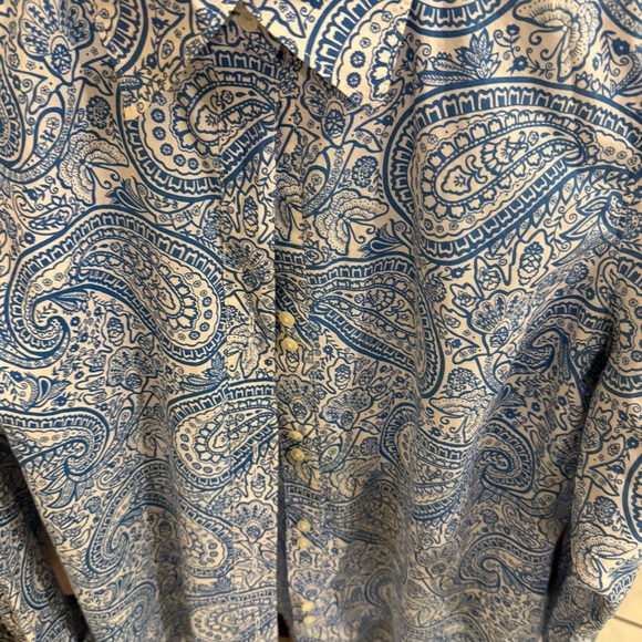 Tommy Hilfiger Blue Paisley Men's Shirt - Picture 2 of 7